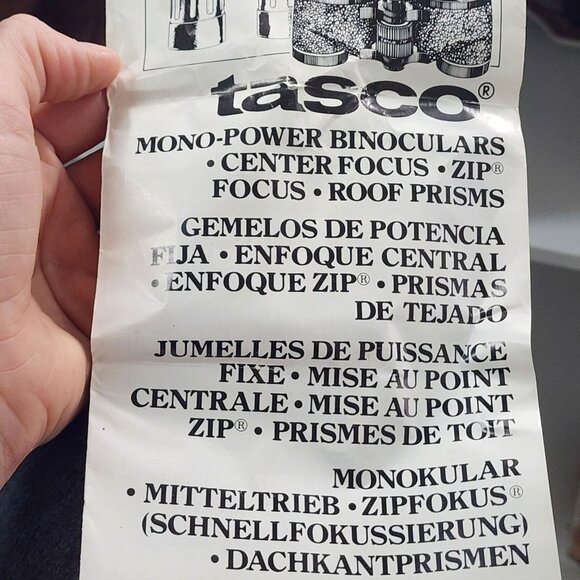 Tasco Zip Binoculars 10x50 Fully Coated w/ Leather Case & Olympus Camera Strap - Picture 9 of 11